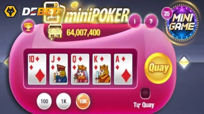 Mini poker – Cách chơi đơn giản nhưng cực kỳ hấp dẫn